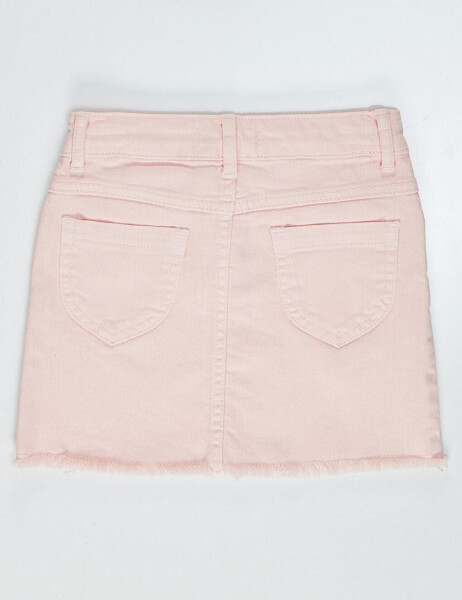 Pushti Denim Mini Qizlar Yubkasi - 9