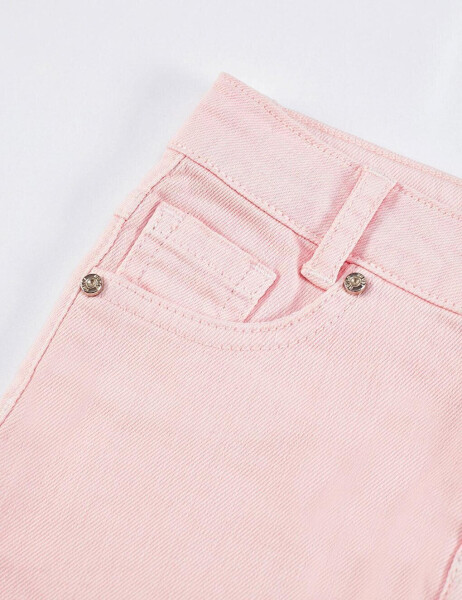 Pushti Denim Mini Qizlar Yubkasi - 10
