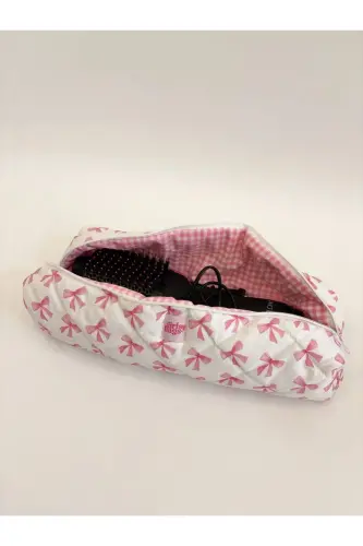 Pushti lentali soch kıvırma tekislovchi sumkasi Airwrap Airstrait uchun mos katta sayohat sumkasi-Pushti lentali - 7