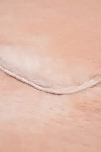 Pushti Oval Peluş Yumshoq Yuviladigan Sirpanmaydigan Nuqta Taglik Antibakterial Salon Koridor Bolalar Gilami-Pushti - 3