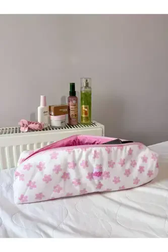 Pushti ромашка naqshli soch kıvırıcı düzleştirici çantası Airwrap Airstrait uchun mos katta sayohat çantası - Pushti ромашка naqshli - 6