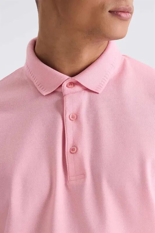 Pushti Slim Fit 100% Paxtali Merserizatsiyalangan Polo Yoqali T-shirt - 3