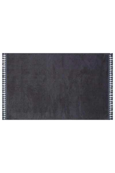 Пушистый коврик для ванной, 2 кисточки, моющийся, антрацитовый - 4