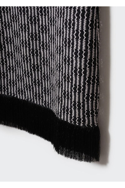 Püskül Detaylı Asimetrik Elbise - 5