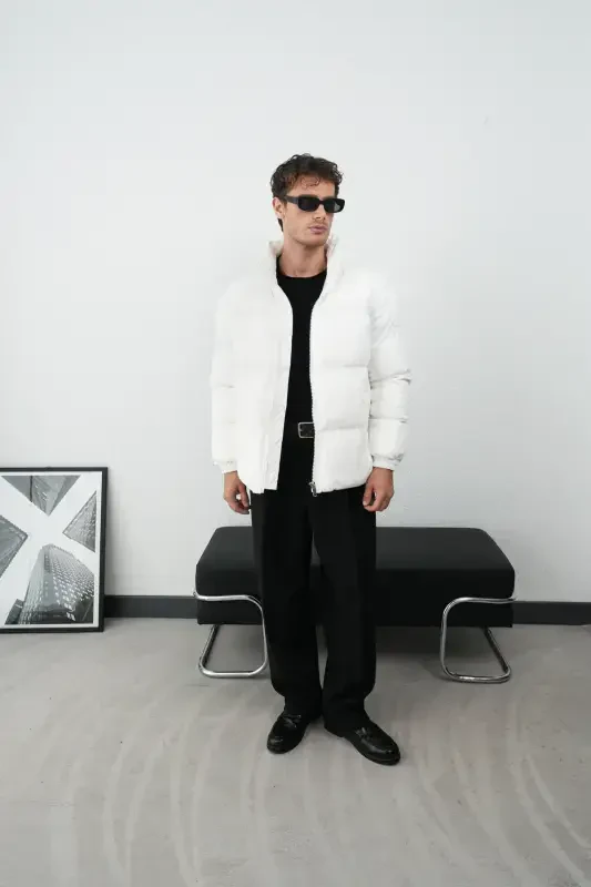 Пуховик из толстой вельветовой ткани - 7