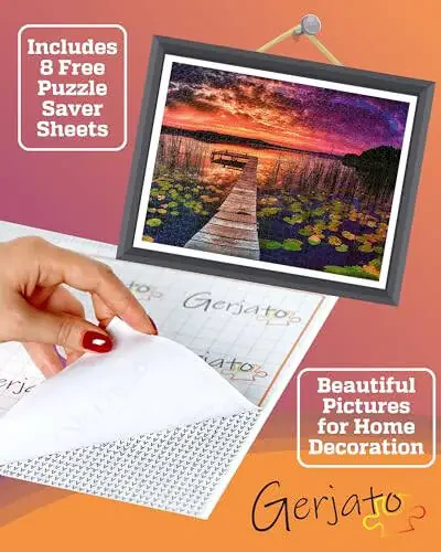 Puzzles for Adults 1000 Pieces - 20x30 in HD Quality Landscape 1000 Piece Puzzle for Adults & Families | Sturdy 2mm Adult Puzzle Pieces | 8 Jigsaw Puzzles Saver Sheets & Full-Sized 1:1 Poster Included - 4