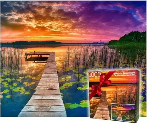 Puzzles for Adults 1000 Pieces - 20x30 in HD Quality Landscape 1000 Piece Puzzle for Adults & Families | Sturdy 2mm Adult Puzzle Pieces | 8 Jigsaw Puzzles Saver Sheets & Full-Sized 1:1 Poster Included - 6
