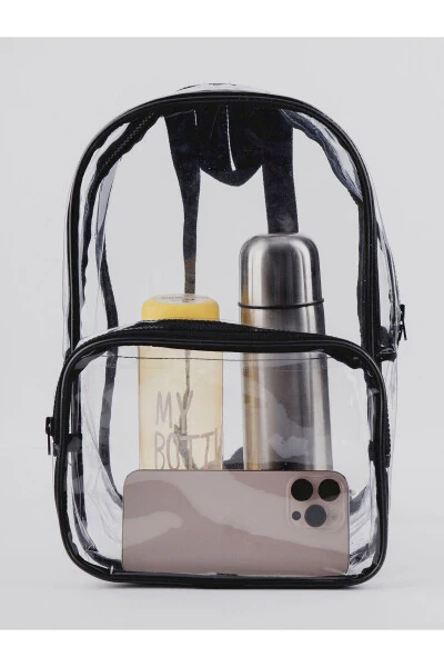 PVC Fabric Transparent Compartment Makeup Bag - Transparent Women's Beach Bag - Waterproof Fabric - WOYS BAGS (1)