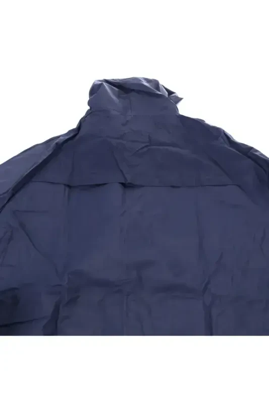 Pvc Raincoat Trench Coat Navy Blue-NAVY BLUE - 2
