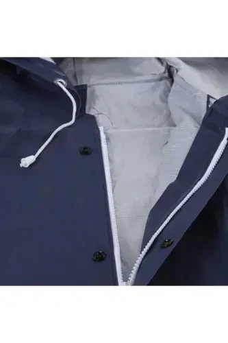 Pvc Yağmurluk Pardesu Lacivert-LACİVERT - 3