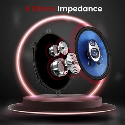 Pyle 5” x 7” Car Sound Speaker (Pair) - Upgraded Blue Poly Injection Cone 3-Way 300 Watts w/Non-fatiguing Butyl Rubber Surround 80-20Khz Frequency Response 4 OModazone & 1