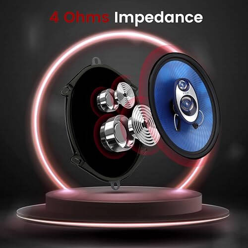Pyle 5” x 7” Car Sound Speaker (Pair) - Upgraded Blue Poly Injection Cone 3-Way 300 Watts w/Non-fatiguing Butyl Rubber Surround 80-20Khz Frequency Response 4 Ohm & 1