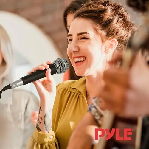Pyle Handheld Microphone Dynamic Moving Coil Cardioid Unidirectional Includes 15ft XLR Audio Cable to 1/4'' Audio Connection (PDMIC58) - 6