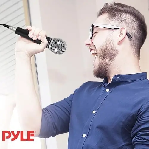 Pyle Qoʻlda Tutma Mikrofoni Dinamik Harakatlanuvchi Bobin Kardiyoid Bir Yoʻnalishda 15 futlik XLR Audio Kabelidan 1/4'' Audio Ulanishiga (PDMIC58) - 5