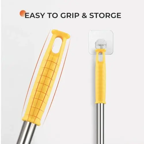 Пыльники для чистки потолочного вентилятора, Newliton Microfiber Feather Duster с телескопической удлинительной штангой от 30 до 100 дюймов, длинный выдвижной пыльник для дома, автомобиля, мебели, паутины, зеленый - 7