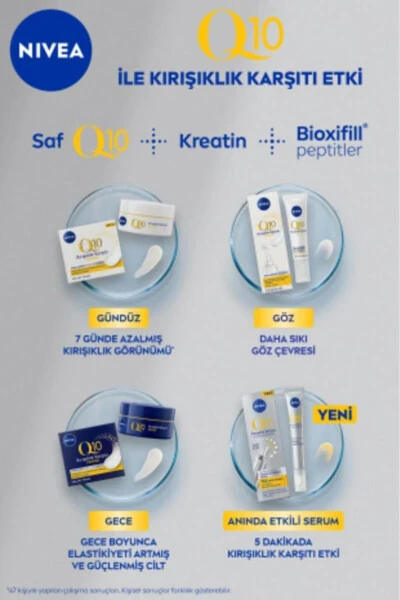 Q10 Anında Etkili Kırışıklık Karşıtı Serum 15ml, İnce Çizgi ve Derin Kırışıklık Karşıtı, Dolgun Cilt - 6