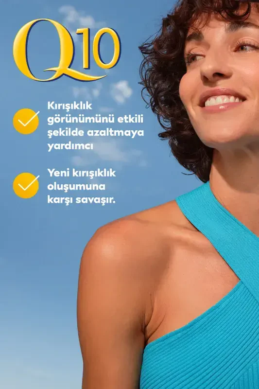 Q10 Power Ajinlarga Qarshi Kunlik Yuzga Moxir Krem 50ml, SPF30 Quyoshdan Himoya, Q10 va Keratin - 4