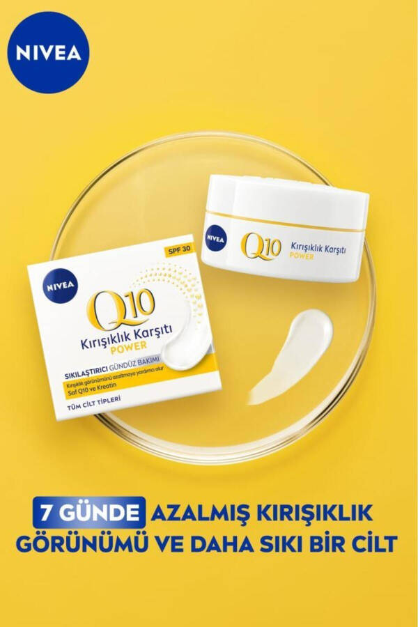 Q10 Power Kırışıklık Karşıtı Gündüz Yüz Bakım Kremi 50ml, SPF30 Güneş Koruma, Q10 ve Keratin - 7