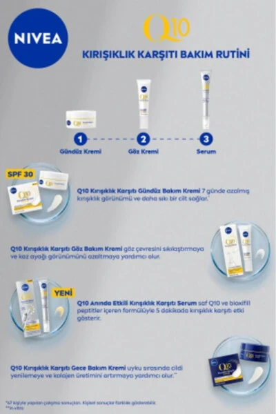 Q10 Tez Ta'sirli Ajinlarga Qarshi Serum 15ml, Mahkamlovchi, Hajm Beruvchi, Namlovchi - 7