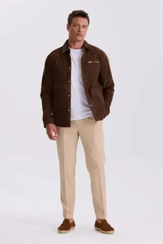 Qahva rang Comfort Fit 100% charm charmli bolalar ko'ylagi - 1