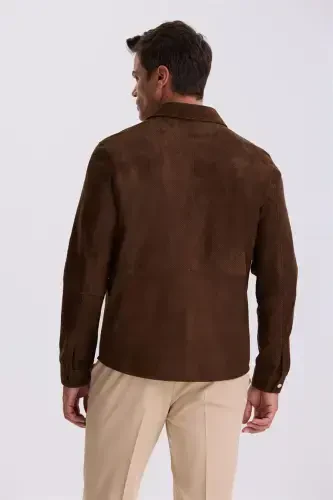 Qahva rang Comfort Fit 100% charm charmli bolalar ko'ylagi - 4