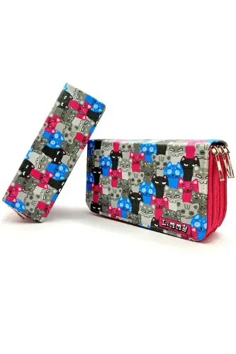 Qalam qutisi Sevimli mushuklar Kawai Organizer Uch bo'lmali qalamdon-Sevimli mushuklar - LIMMY (1)