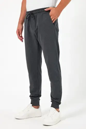 Qalin Qora-To‘q ko‘k-Kulrang-Antratsit Erkaklar 4 ta sport shim Jogger Orqa cho‘ntakli Pastki qismi rezinkali Regular Fi-Qora - 5