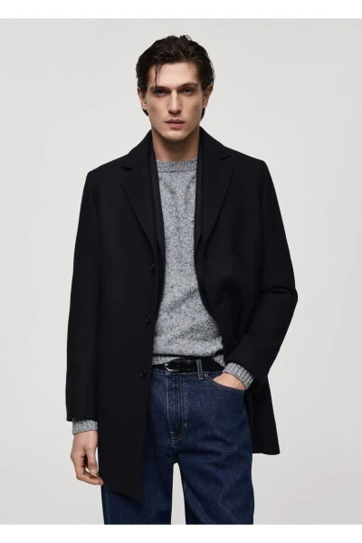 Qayta ishlangan junlardan yengil palto - MANGO MAN