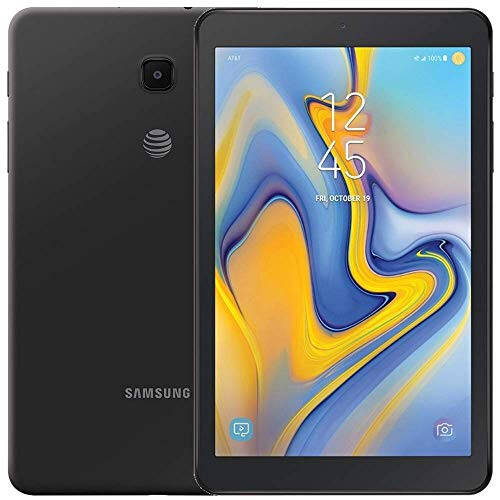 Qayta tiklangan Samsung Galaxy Tab A 8.0 (32GB, 2GB, Wi-Fi + Cellular) 4G LTE plansheti, GPS, GSM AT&T qulfidan chiqarilgan (T-Mobile, Metro, Cricket, Straight Talk) AQSh kafolati SM-T387A (Qora, 64GB SD to'plami) - 1