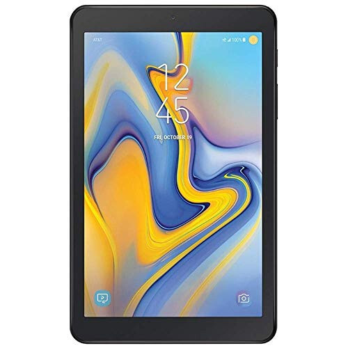 Qayta tiklangan Samsung Galaxy Tab A 8.0 (32GB, 2GB, Wi-Fi + Cellular) 4G LTE plansheti, GPS, GSM AT&T qulfidan chiqarilgan (T-Mobile, Metro, Cricket, Straight Talk) AQSh kafolati SM-T387A (Qora, 64GB SD to'plami) - 2