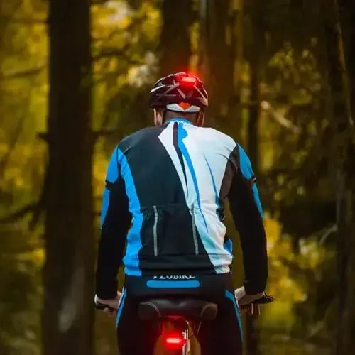 Qayta zaryadlanadigan velosiped quyruq chiroqi 2 ta to'plamda, tungi haydash uchun orqa qizil velosiped chiroqi, ajoyib batareya muddati bilan orqa velosiped chiroqlari, har qanday velosiped treyleri yoki dubulg'aga o'rnatish oson - 2