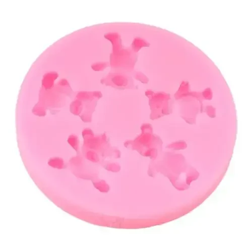 QDMOLDS Bear Silicone Fondant Molds Bear Candy Chocolate Molds For Cake Decoration Cupcake Topper Chocolate Candy Polymer Clay Gum Paste - 6