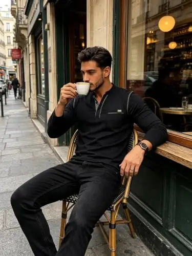Qekoma Men's Henley Shirts Short/Long Sleeve Casual Cotton T-Shirt | True Classic Tees，V Neck Tshirts，Button Stylish，Summer Shirt，Work，Daily Use Top - 4