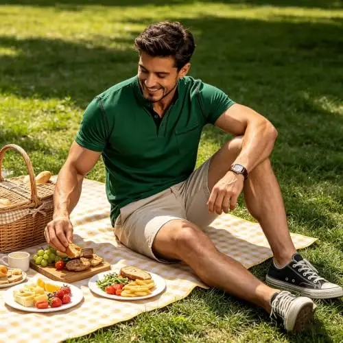 Qekoma Men's Henley Shirts Short/Long Sleeve Casual Cotton T-Shirt | True Classic Tees，V Neck Tshirts，Button Stylish，Summer Shirt，Work，Daily Use Top - 6