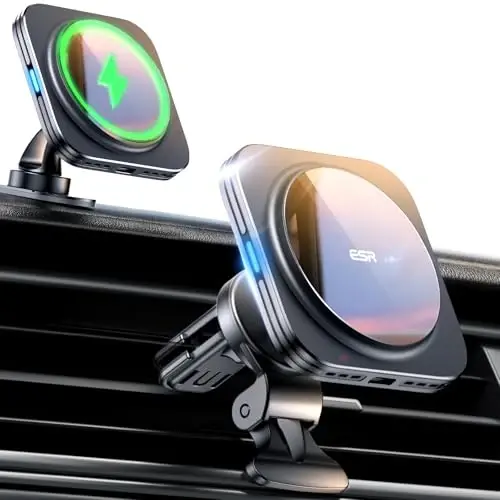 ESR for 15W MagSafe Car Mount Charger, MagSafe Car Charger, Air Vent/Dashboard Magnetic Wireless Phone Holder Mount for iPhone 17/16/15/14/13/12, Galaxy S25, Pixel 10, Fast Charging - 4