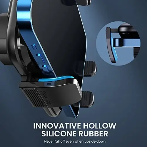 Qifutan Phone Mount for Car Vent [Upgraded Metal Clip] Cell Phone Holder Car Hands Free Cradle in Vehicle Car Phone Holder Mount for Smartphone, iPhone, Cell Phone Automobile Cradles Universal - 4