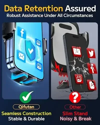 Qifutan avtomobil uchun telefon ushlagichlari Avtomobil uchun telefon o'rnatish Avtomobil o'rnatish uchun Oyna oynasi Asboblar paneli Havo chiqarish joyi Universal qo'lsiz avtomobil Uyali telefon ushlagichi iPhone Smartphone Kamera o'rnatish moslamalari uchun mos - 4