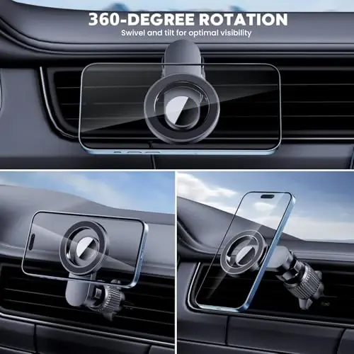 Qifutan for MagSafe Car Mount Cell Phone Holder for Car Phone Mount Air Vent Car Phone Holder Phone Car Holder Compatible with All Phone Android Smartphone - 5
