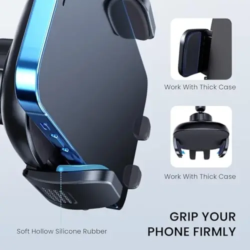 Qifutan mobil telefoni ushlagichi uzun qo'lli panel oynasi avtomobil telefoni ushlagichi silkinishga qarshi stabilizator telefon avtomobil ushlagichi telefon smartfoni bilan mos keladi kulrang - 3
