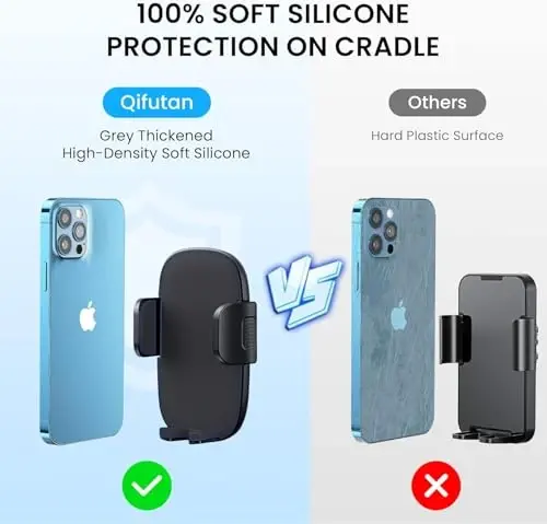 Qifutan mobil telefoni ushlagichi uzun qo'lli panel oynasi avtomobil telefoni ushlagichi silkinishga qarshi stabilizator telefon avtomobil ushlagichi telefon smartfoni bilan mos keladi kulrang - 4