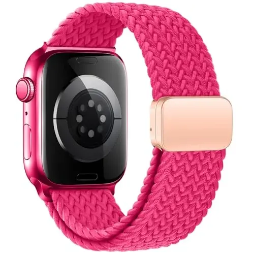 Qimela Sport Loop Compatible with Apple Watch Band 38mm 40mm 41mm 42mm 44mm 45mm 46mm 49mm for Women Men,Magnetic Strap Stretchy Braided Wristband for iWatch Series 11 10 9 8 7 6 5 4 SE Ultra 3 2 1 - 2