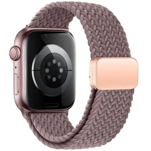 Qimela Sport Loop Compatible with Apple Watch Band 38mm 40mm 41mm 42mm 44mm 45mm 46mm 49mm for Women Men,Magnetic Strap Stretchy Braided Wristband for iWatch Series 11 10 9 8 7 6 5 4 SE Ultra 3 2 1 - QIMELA (1)