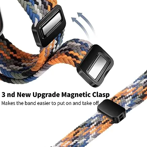 Qimela Sport Loop Compatible with Apple Watch Band 38mm 40mm 41mm 42mm 44mm 45mm 46mm 49mm for Women Men,Magnetic Strap Stretchy Braided Wristband for iWatch Series 11 10 9 8 7 6 5 4 SE Ultra 3 2 1 - 5