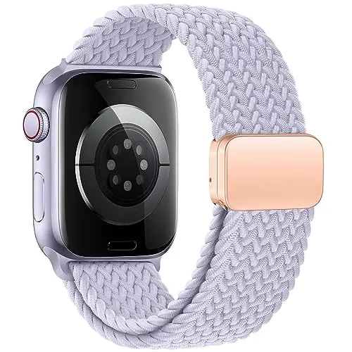 Qimela Sport Loop Compatible with Apple Watch Band 38mm 40mm 41mm 42mm 44mm 45mm 46mm 49mm for Women Men,Magnetic Strap Stretchy Braided Wristband for iWatch Series 11 10 9 8 7 6 5 4 SE Ultra 3 2 1 - 2