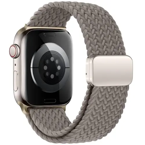 Qimela Sport Loop Apple Watch Band 38mm 40mm 41mm 42mm 44mm 45mm 46mm 49mm ayollar erkaklar uchun, iWatch Series 11 10 9 8 7 6 5 4 SE Ultra 3 2 1 uchun magnitli tasmali cho'ziluvchan bilaguzuk - QIMELA (1)