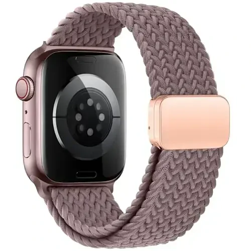 Qimela Sport Loop Apple Watch Band 38mm 40mm 41mm 42mm 44mm 45mm 46mm 49mm ayollar va erkaklar uchun, iWatch Series 11 10 9 8 7 6 5 4 SE Ultra 3 2 1 uchun magnitli elastik to'qilgan bilaguzuk - QIMELA (1)