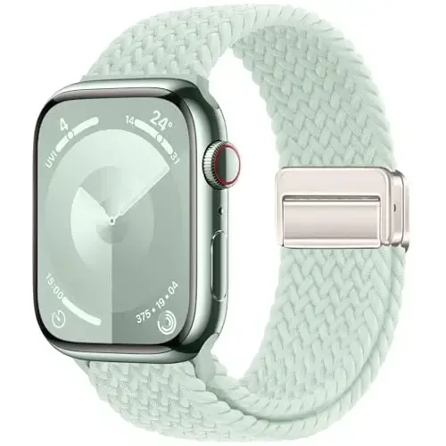 Qimela Sport Loop Apple Watch Band 38mm 40mm 41mm 42mm 44mm 45mm 46mm 49mm ayollar va erkaklar uchun, magnitli, cho'ziluvchan, o'ralgan bilaguzuk iWatch Series 11 10 9 8 7 6 5 4 SE Ultra 3 2 1 uchun - 1