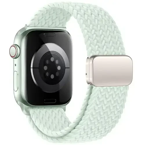 Qimela Sport Loop Apple Watch Band 38mm 40mm 41mm 42mm 44mm 45mm 46mm 49mm ayollar va erkaklar uchun mos, iWatch Series 11 10 9 8 7 6 5 4 SE Ultra 3 2 1 uchun magnitli elastik o'ralgan bilaguzuk - 2