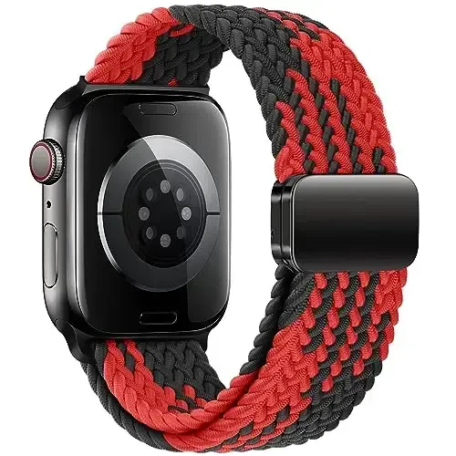 Qimela Sport Loop Apple Watch Band 38mm 40mm 41mm 42mm 44mm 45mm 46mm 49mm ayollar va erkaklar uchun mos, magnitli cho'ziluvchan iWatch Series 11 10 9 8 7 6 5 4 SE Ultra 3 2 1 bilaguzuk - 2