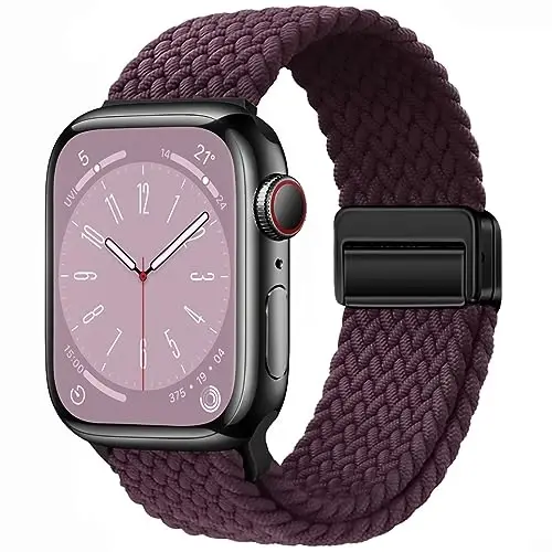 Qimela Sport Loop Apple Watch Band 38mm 40mm 41mm 42mm 44mm 45mm 46mm 49mm ayollar va erkaklar uchun,Magnitli, cho'ziluvchan tarmoqli bilaguzuk iWatch Series 11 10 9 8 7 6 5 4 SE Ultra 3 2 1 uchun - QIMELA